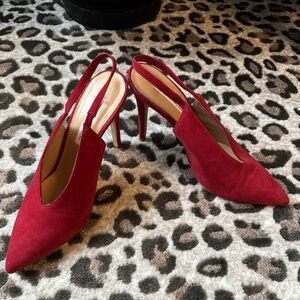 DVF Suede Sling Back Shoes